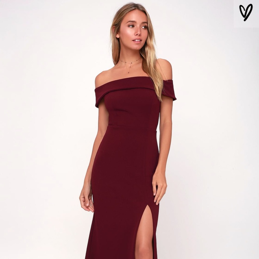 Off the shoulder maxi dress